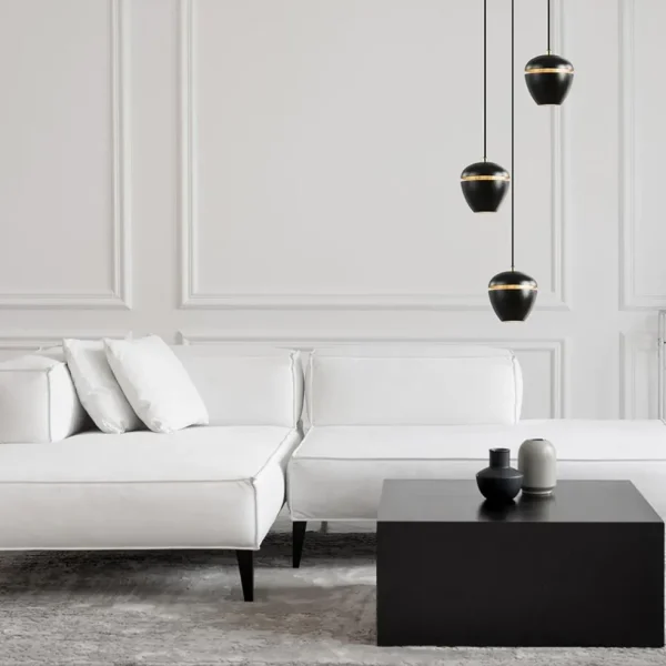 Discount Straluma Hanglamp 3-lichts rond zwart/goud