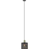 Clearance Straluma Hanglamp mat zwarte kap cilinder met goud