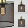 Clearance Straluma Hanglamp mat zwarte kap cilinder met goud