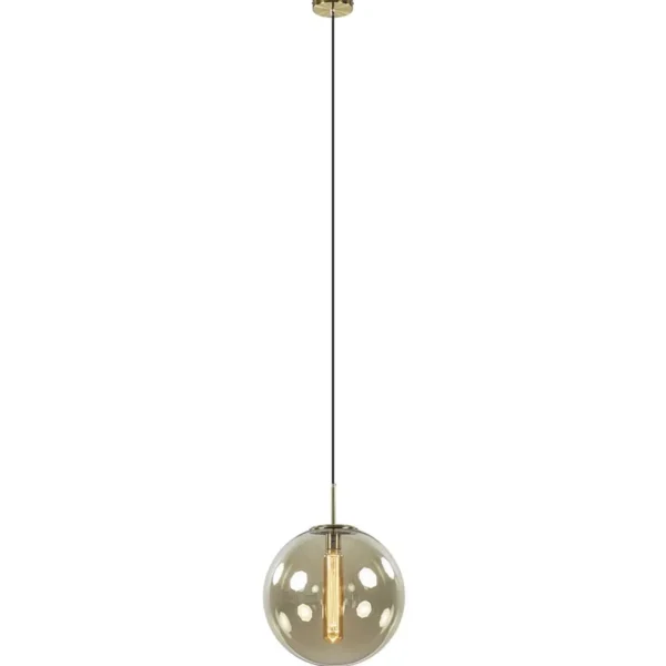 Best Sale Straluma Hanglamp Medina satin gold/amber glas 40cm