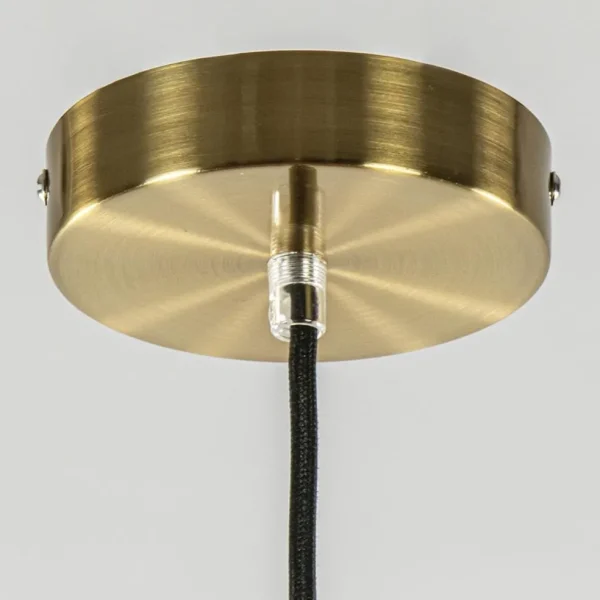 Best Sale Straluma Hanglamp Medina satin gold/amber glas 40cm