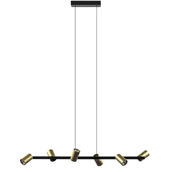 hanglamp_met_spots_lichts_0.webp Best Straluma Hanglamp met spots 6-lichts zwart/goud
