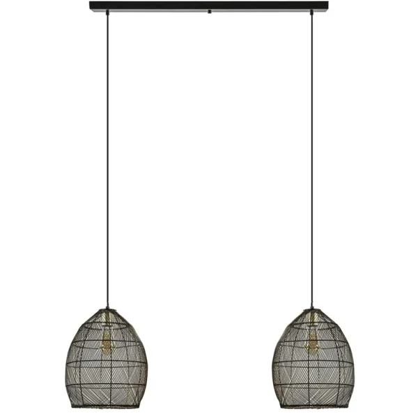 hanglamp_meya_lichts_zwar_0.webp Flash Sale Straluma Hanglamp Meya 2-lichts zwart/goud met balk