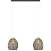 hanglamp_meya_lichts_zwar_1.webp Flash Sale Straluma Hanglamp Meya 2-lichts zwart/goud met balk