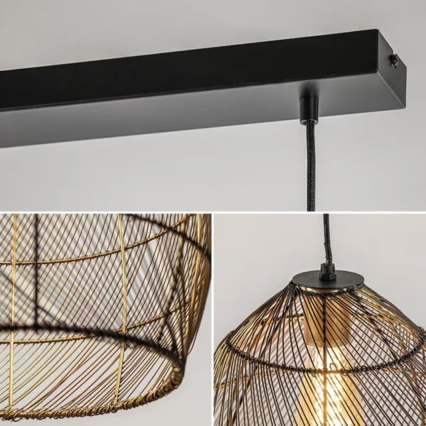 hanglamp_meya_lichts_zwar_3.webp Flash Sale Straluma Hanglamp Meya 2-lichts zwart/goud met balk