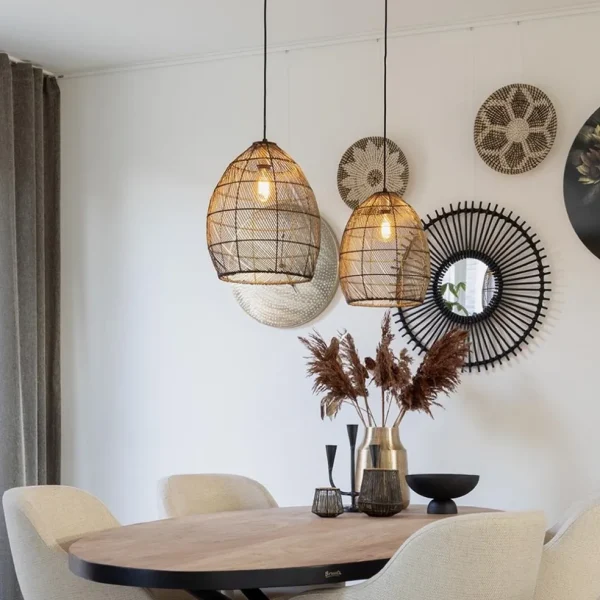hanglamp_meya_lichts_zwar_4.webp Flash Sale Straluma Hanglamp Meya 2-lichts zwart/goud met balk
