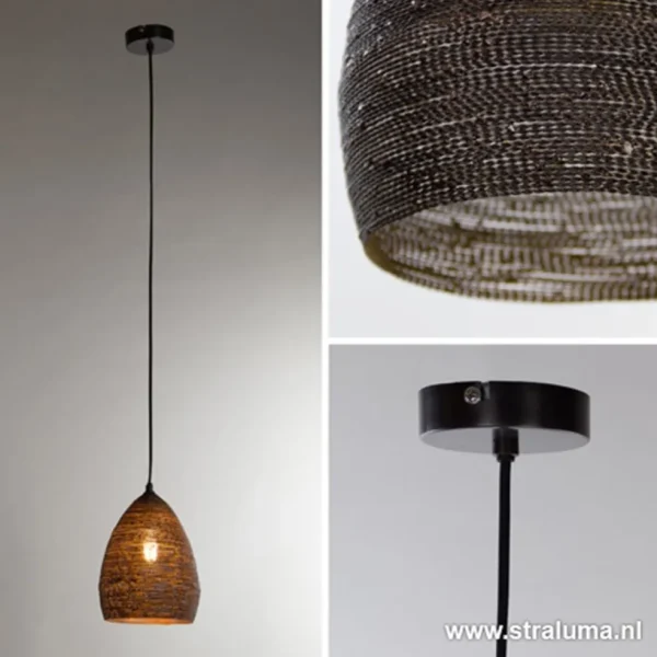 hanglamp_nayla_zwartmatgo_2.webp Cheap Straluma Hanglamp Nayla zwart/matgoud