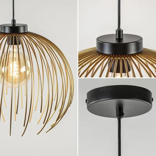 hanglamp_nest_matgoudzwar_2.webp Clearance Straluma Hanglamp Nest matgoud/zwart