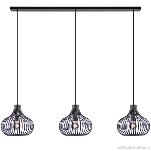hanglamp_onion_l_draad_zw_1.webp Best Straluma Hanglamp Onion 3L draad zwart