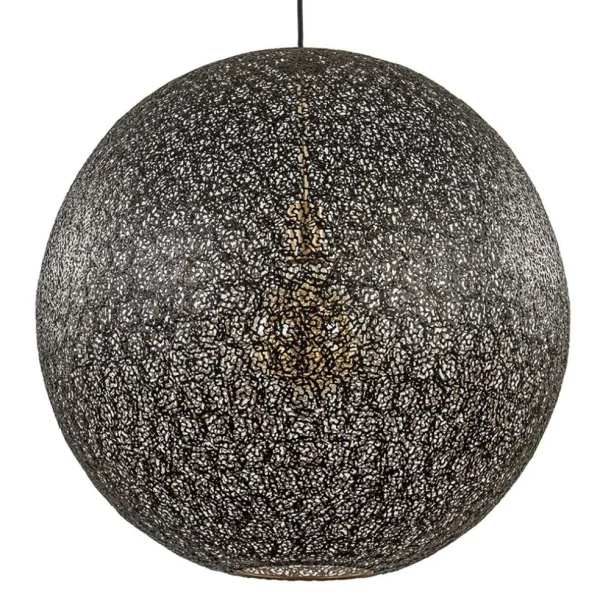 hanglamp_oronero_bol_zwar_0.webp Shop Straluma Hanglamp Oronero bol zwart/goud 60cm