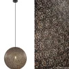 hanglamp_oronero_bol_zwar_1.webp Shop Straluma Hanglamp Oronero bol zwart/goud 60cm