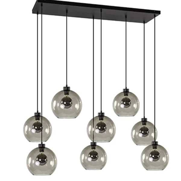 hanglamp_plaat_l_zwart_gl_0.webp Outlet Straluma Hanglamp plaat 8-L zwart glas smoke 25cm