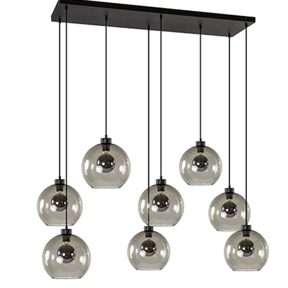 hanglamp_plaat_l_zwart_gl_0.webp Outlet Straluma Hanglamp plaat 8-L zwart glas smoke 25cm