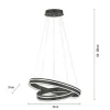 Clearance Straluma Hanglamp Q-Vito dubbel zwart + remote cct