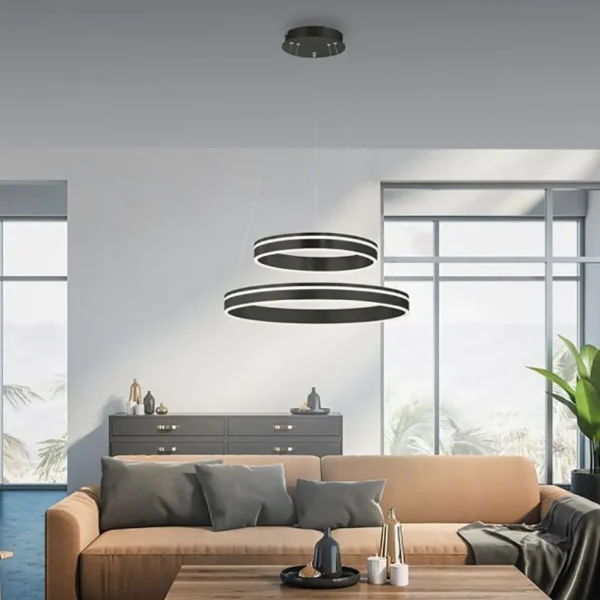 Clearance Straluma Hanglamp Q-Vito dubbel zwart + remote cct