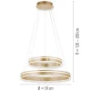 Cheap Straluma Hanglamp Q-Vito dubbele ring gold smart