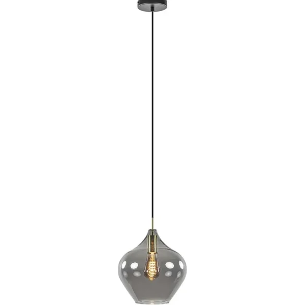 hanglamp_rakel_cm_antiek__1-1.webp Outlet Straluma Hanglamp Rakel 27cm antiek brass+smoke glas