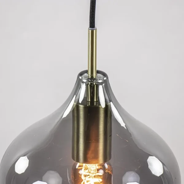 hanglamp_rakel_cm_antiek__2.webp Fashion Straluma Hanglamp Rakel 20cm antiek brass+smoke glas