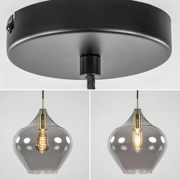 hanglamp_rakel_cm_antiek__3-1.webp Outlet Straluma Hanglamp Rakel 27cm antiek brass+smoke glas
