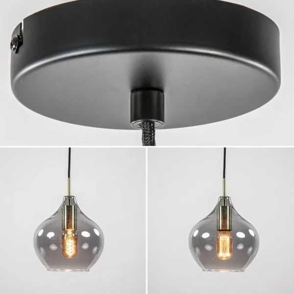 hanglamp_rakel_cm_antiek__3.webp Fashion Straluma Hanglamp Rakel 20cm antiek brass+smoke glas