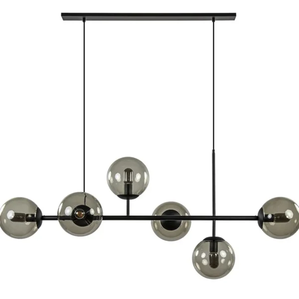 hanglamp_random_bol_l_zwa_0.webp Hot Straluma Hanglamp Random bol 6L zwart met smoke glas