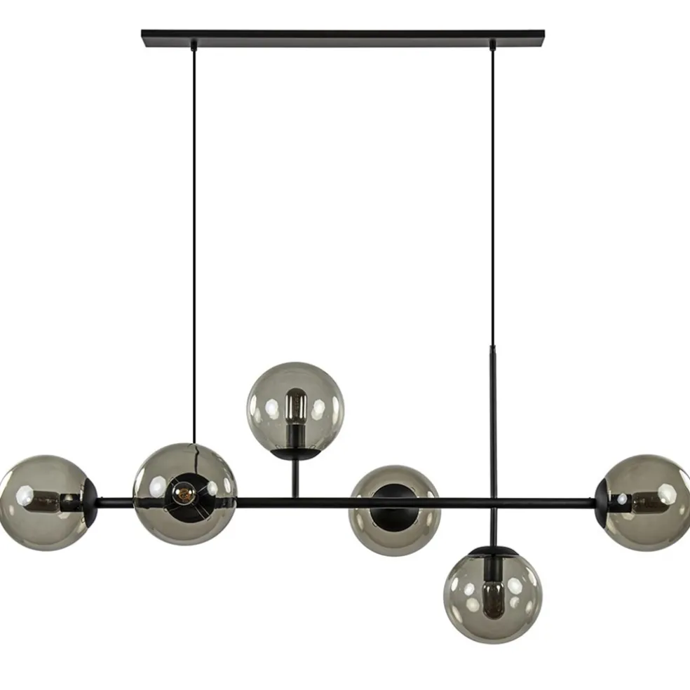 hanglamp_random_bol_l_zwa_0.webp Hot Straluma Hanglamp Random bol 6L zwart met smoke glas