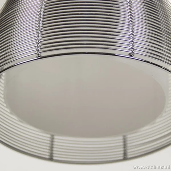 Outlet Straluma Hanglamp rond 3-lichts alu draad/glas