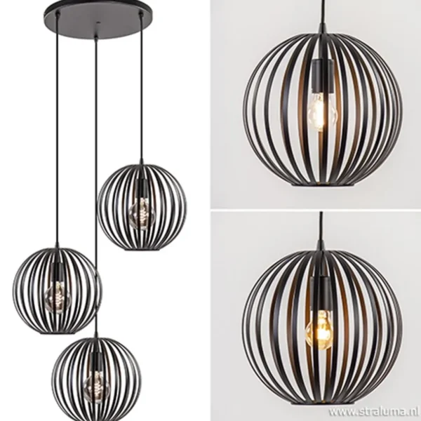 hanglamp_rond_lichts_boll_2.webp Cheap Straluma Hanglamp rond 3-lichts bollen zwart