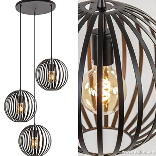 hanglamp_rond_lichts_boll_3.webp Cheap Straluma Hanglamp rond 3-lichts bollen zwart