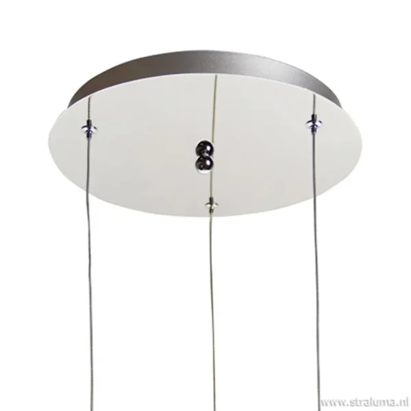 Best Sale Straluma Hanglamp rond 3-lichts zwart draad/glas