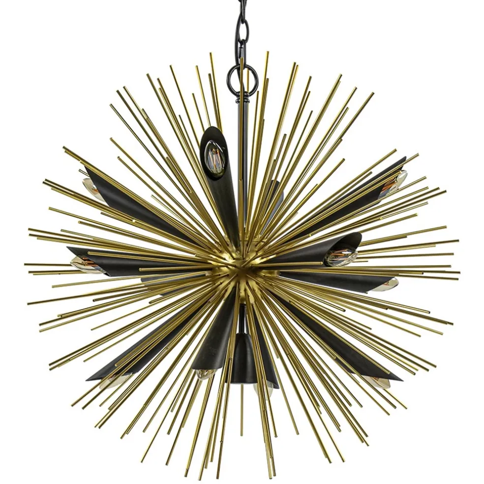 hanglamp_springfield_rond_0.webp Cheap Straluma Hanglamp Springfield rond zwart/goud sprieten