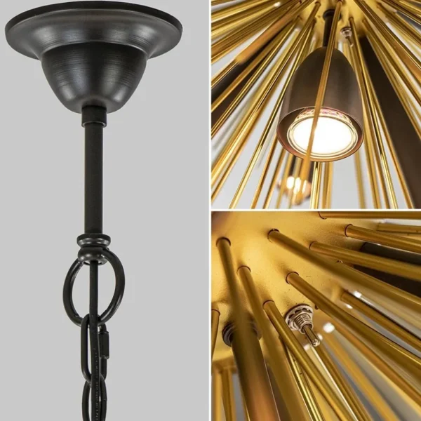 hanglamp_springfield_rond_3.webp Cheap Straluma Hanglamp Springfield rond zwart/goud sprieten