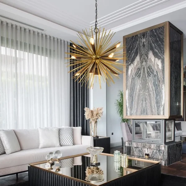 hanglamp_springfield_rond_4.webp Cheap Straluma Hanglamp Springfield rond zwart/goud sprieten