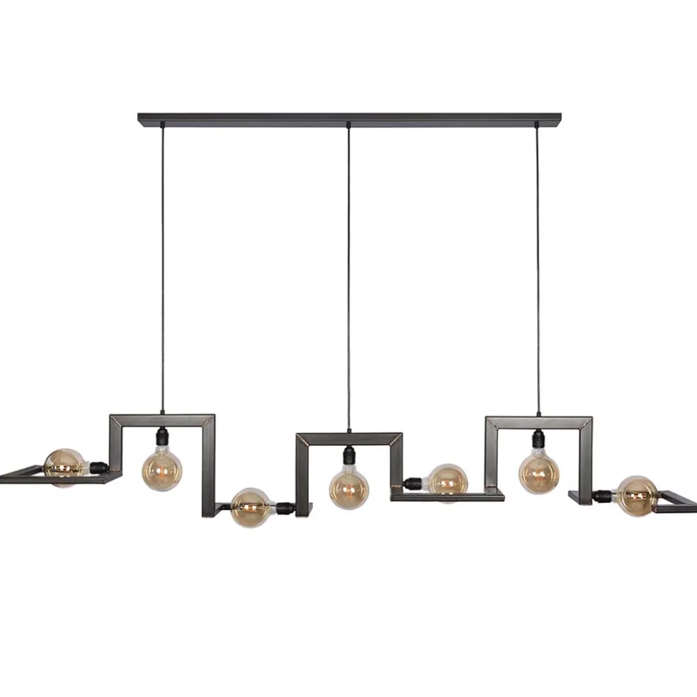 hanglamp_tortona_l__zwart_0.webp Clearance Straluma Hanglamp Tortona 7l 210 zwartstaal/koper