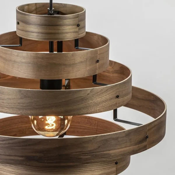 Online Straluma Hanglamp Walnut  zwart / walnoot hout