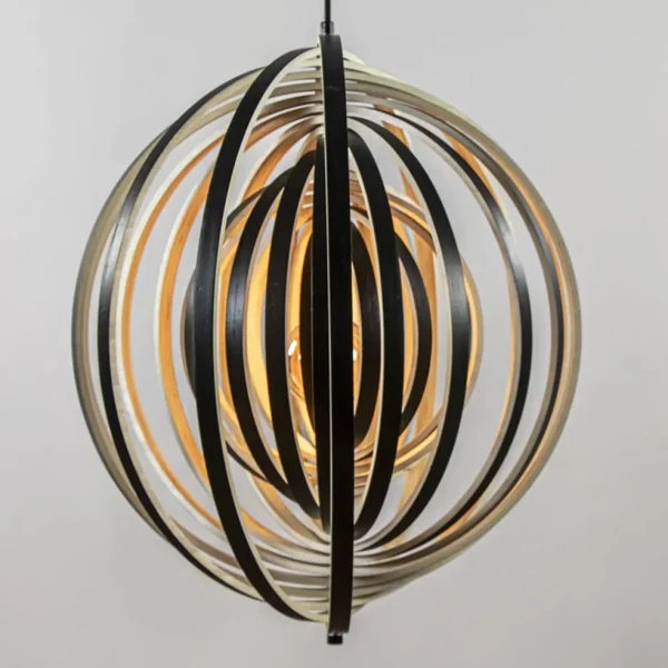 Shop Straluma Hanglamp Woody 59 zwart/naturel hout