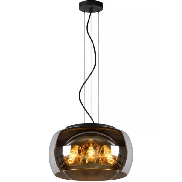 hanglamp_zwart__smoke_gla_1.webp Shop Straluma Hanglamp zwart + smoke glas 40cm
