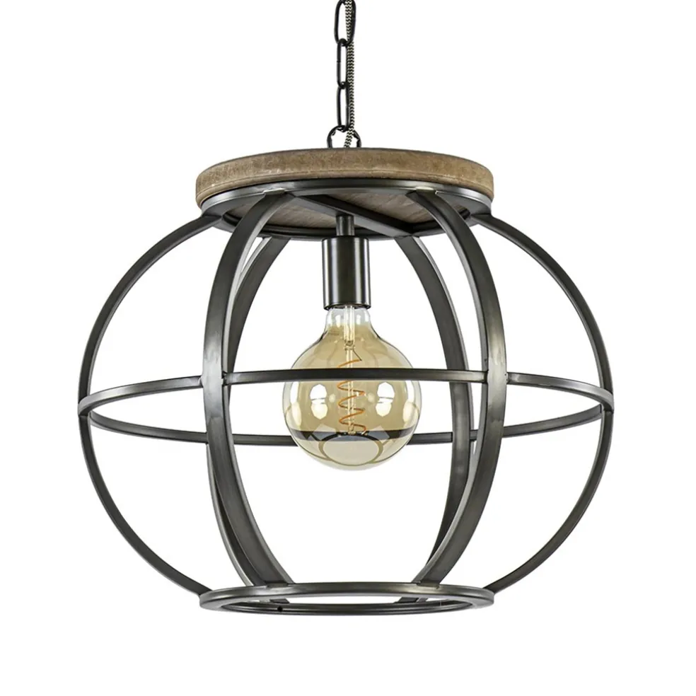 hanglamp_zwart_industriee_0.webp Outlet Straluma Hanglamp zwart industrieel open frame
