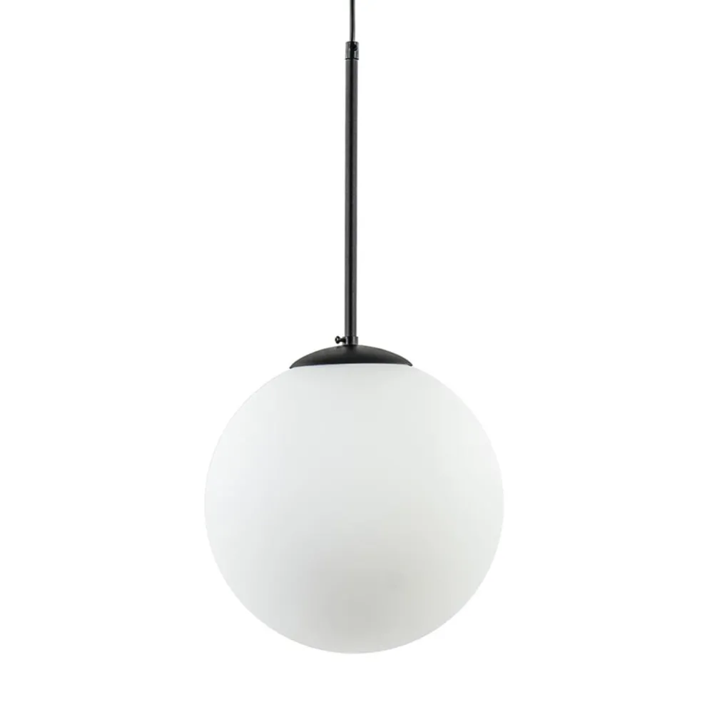 hanglamp_zwart_met_opaal__0.webp Best Straluma Hanglamp zwart met opaal wit glas 30 cm