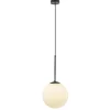 Best Straluma Hanglamp zwart met opaal wit glas 30 cm