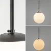 Best Straluma Hanglamp zwart met opaal wit glas 30 cm