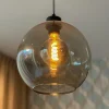 Discount Straluma Hanglamp zwart met smoke glas 25cm