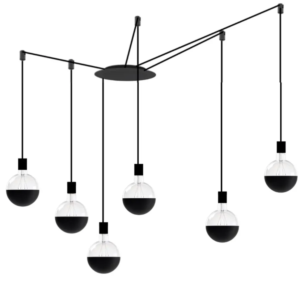 hanglamp_zwart_spin_met___0.webp Best Sale Straluma Hanglamp zwart Spin met 6 snoeren