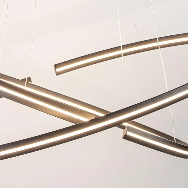 Store Straluma Hanglamp zwart 2x ledband ovaal