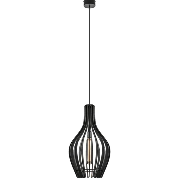 houten_hanglamp_kegel_gro_1.webp Sale Straluma Houten hanglamp kegel groot mat zwart