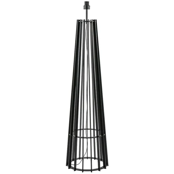 houten_lampvoet_mat_zwart_1.webp Best Straluma Houten lampvoet mat zwart exclusief kap