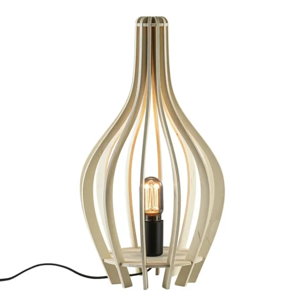 houten_tafellamp_kegel_na_1.webp Outlet Straluma Houten tafellamp kegel naturel met zwart