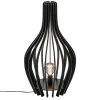 Clearance Straluma Houten tafel/vloerlamp mat zwart