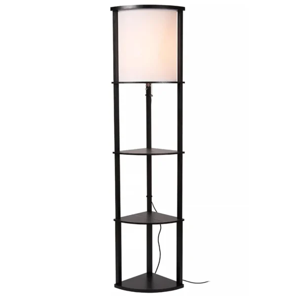 houten_vloerlamp_zwart_me_1.webp Best Straluma Houten vloerlamp zwart met beige kap
