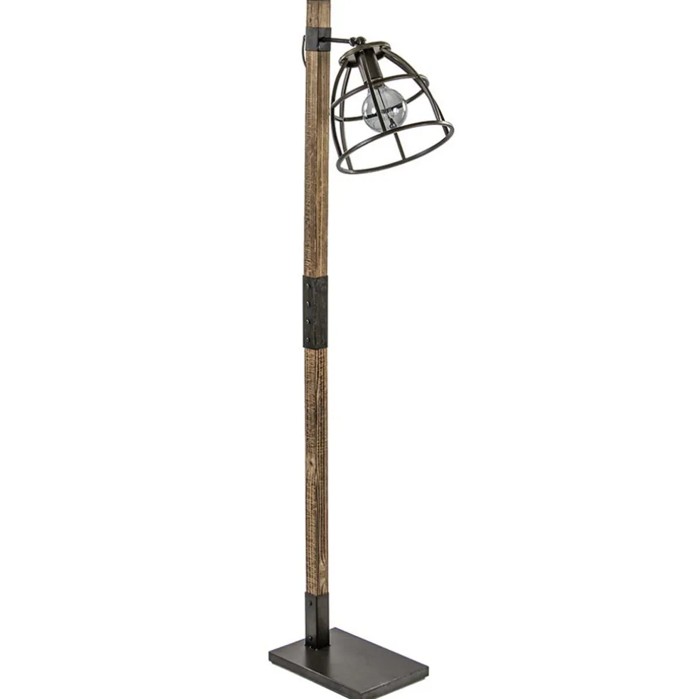industrieel_landelijke_vl_0-1.webp Best Sale Straluma Industrieel landelijke vloerlamp Matrix hout met metalen korf